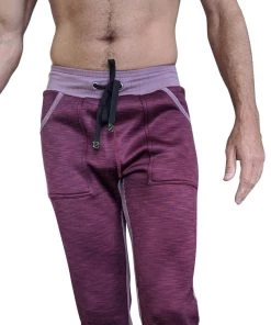 4-rth **Winter Collection** Thick-Weight LUXURY-Fleece Track & Lounge Sweat Pant (Plum Purple)