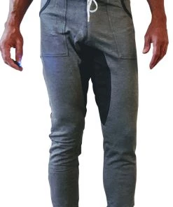 4-rth MEN **Winter Edition** Performance Fleece Long Cuffed Jogger & Yoga Sweat Pants (Charcoal)