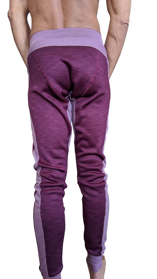 4-rth MEN **Winter Edition** Performance Fleece Long Cuffed Jogger & Yoga Sweat Pants (Plum Purple)