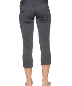 4-rth Women's 4/5 Length Zipper Pocket Capri Yoga Pant (Charcoal)