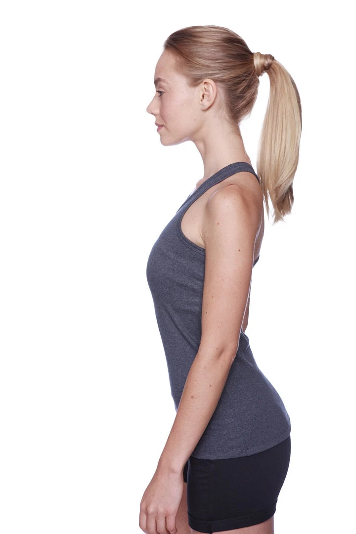 4-rth Women's All-American Racerback Tank Top (Charcoal) Tanks