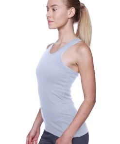 4-rth Women's All-American Racerback Tank Top (Heather Grey)