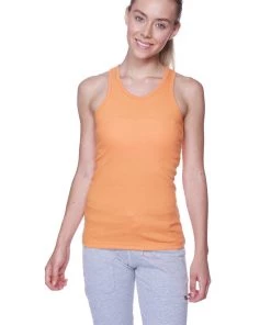 4-rth Women's All-American Racerback Tank Top (Sun Orange) Tanks