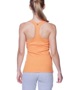4-rth Women's All-American Racerback Tank Top (Sun Orange) Tanks