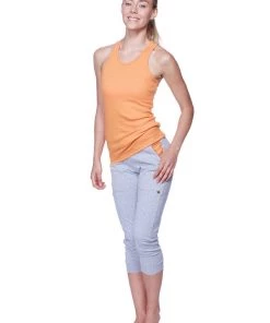 4-rth Women's All-American Racerback Tank Top (Sun Orange) Tanks