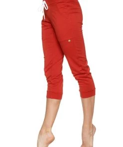 4-rth Women's Cuffed Jogger Yoga Pant (Cinnabar)