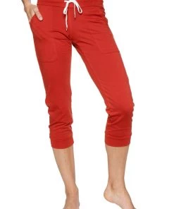 4-rth Women's Cuffed Jogger Yoga Pant (Cinnabar)