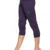 4-rth Women's Cuffed Jogger Yoga Pant (Eggplant)