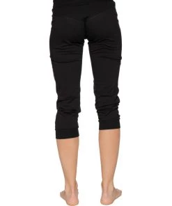 4-rth Women's Cuffed Jogger Yoga Pant (Solid Black)
