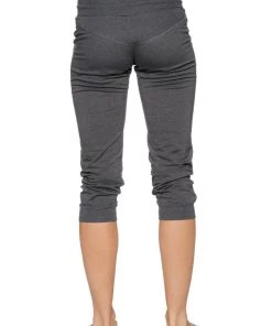 4-rth Women's Cuffed Jogger Yoga Pant (Solid Charcoal)