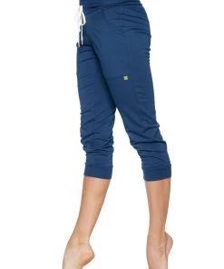 4-rth Women's Cuffed Jogger Yoga Pant (Solid Royal Blue)