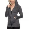4-rth Zip-up Long Body Travel Hoodie Jacket (Charcoal)