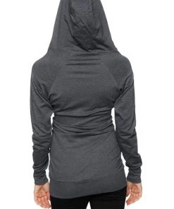 4-rth Zip-up Long Body Travel Hoodie Jacket (Charcoal)