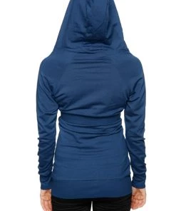 4-rth Hoodie Jackets Zip-up Long Body Travel Hoodie Jacket (Royal Blue)